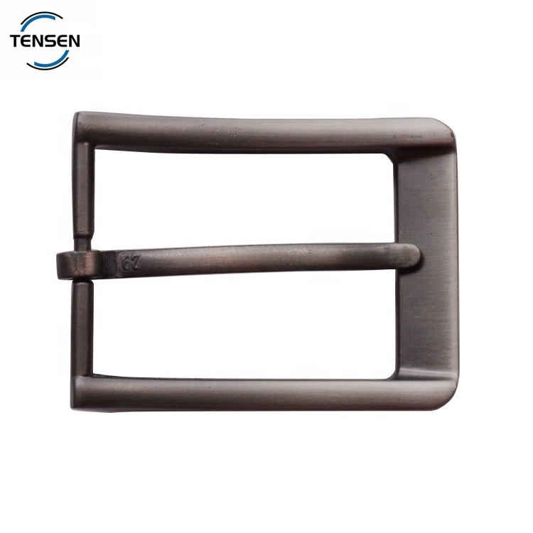 Wholesale fabric covered belt buckle manufacturer gunmetal branded leather adjustable pin buckle