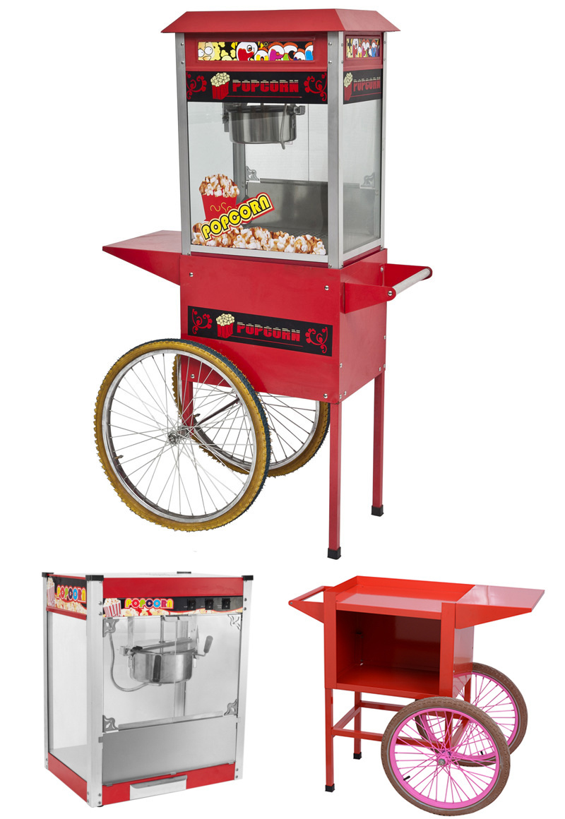 Commercial Electric Machine with trolley Industrial Popcorn Maker Popcorn Making Machine Caramel Popcorn Machine with  trolley