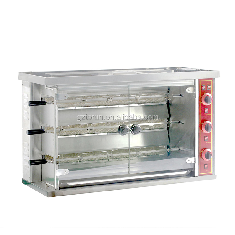 New Arrival Commercial Bbq Kebab Gas Rotisserie Machine Chicken Grill Machine Large