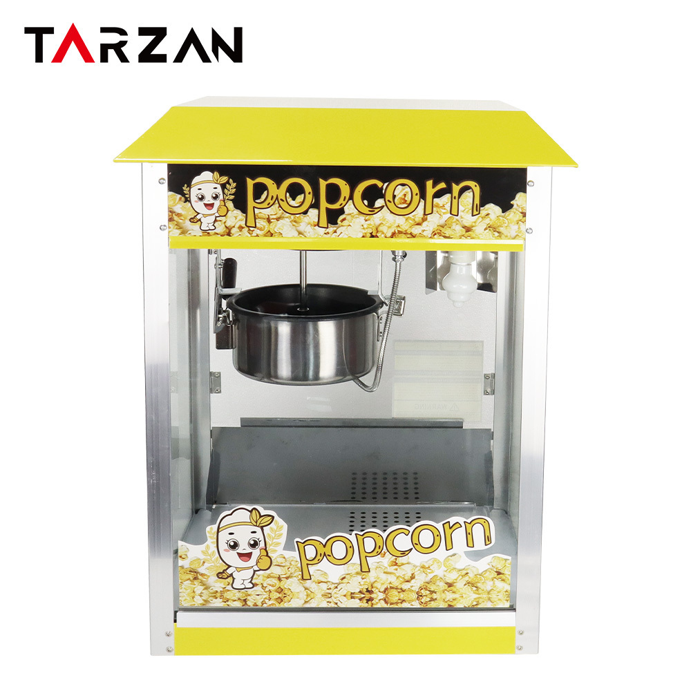 Factory Price CE Approved 8OZ Industrial Popcorn Maker Electric Commercial Popcorn Vending Machine with Cart