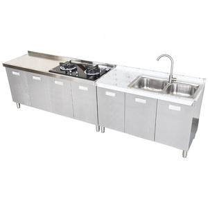 Kitchen Cabinets Work Table Stainless Steel Kitchen Sinks 2 In 1 Cabinet Customized