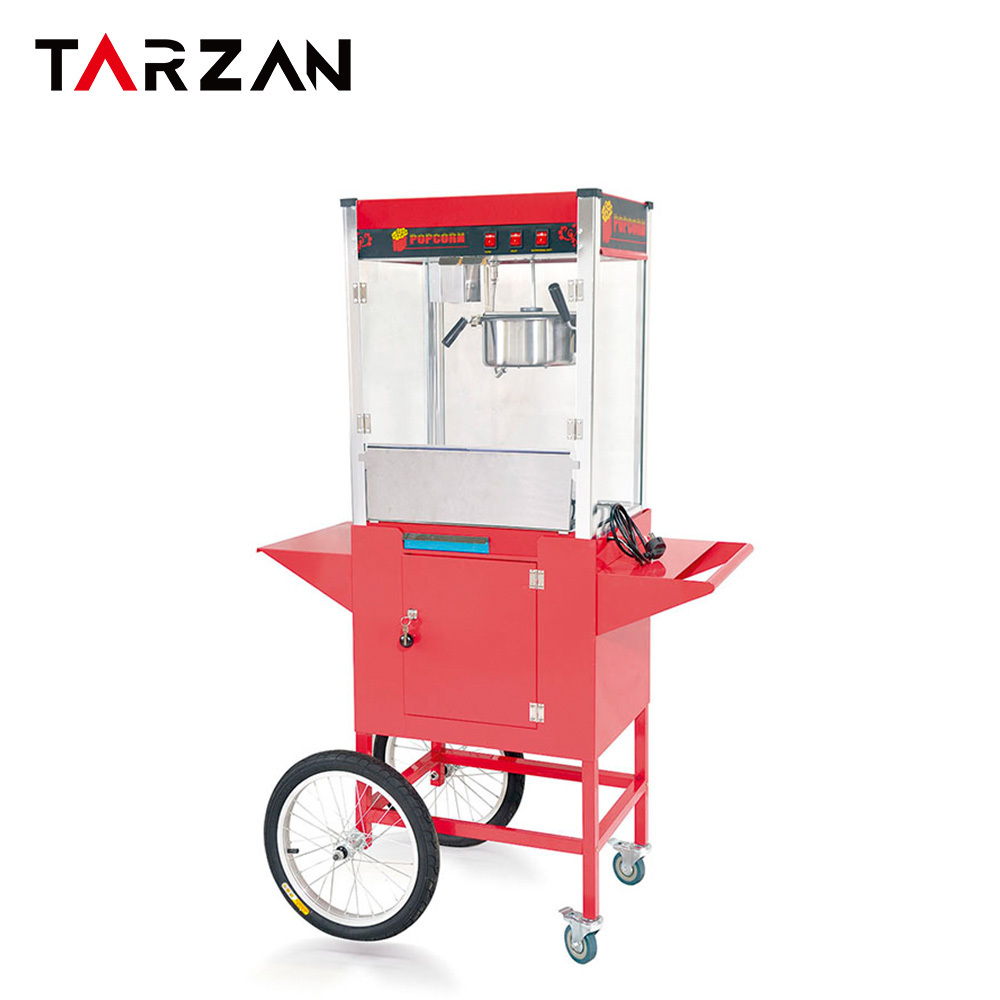 Commercial Electric Machine with trolley Industrial Popcorn Maker Popcorn Making Machine Caramel Popcorn Machine with  trolley