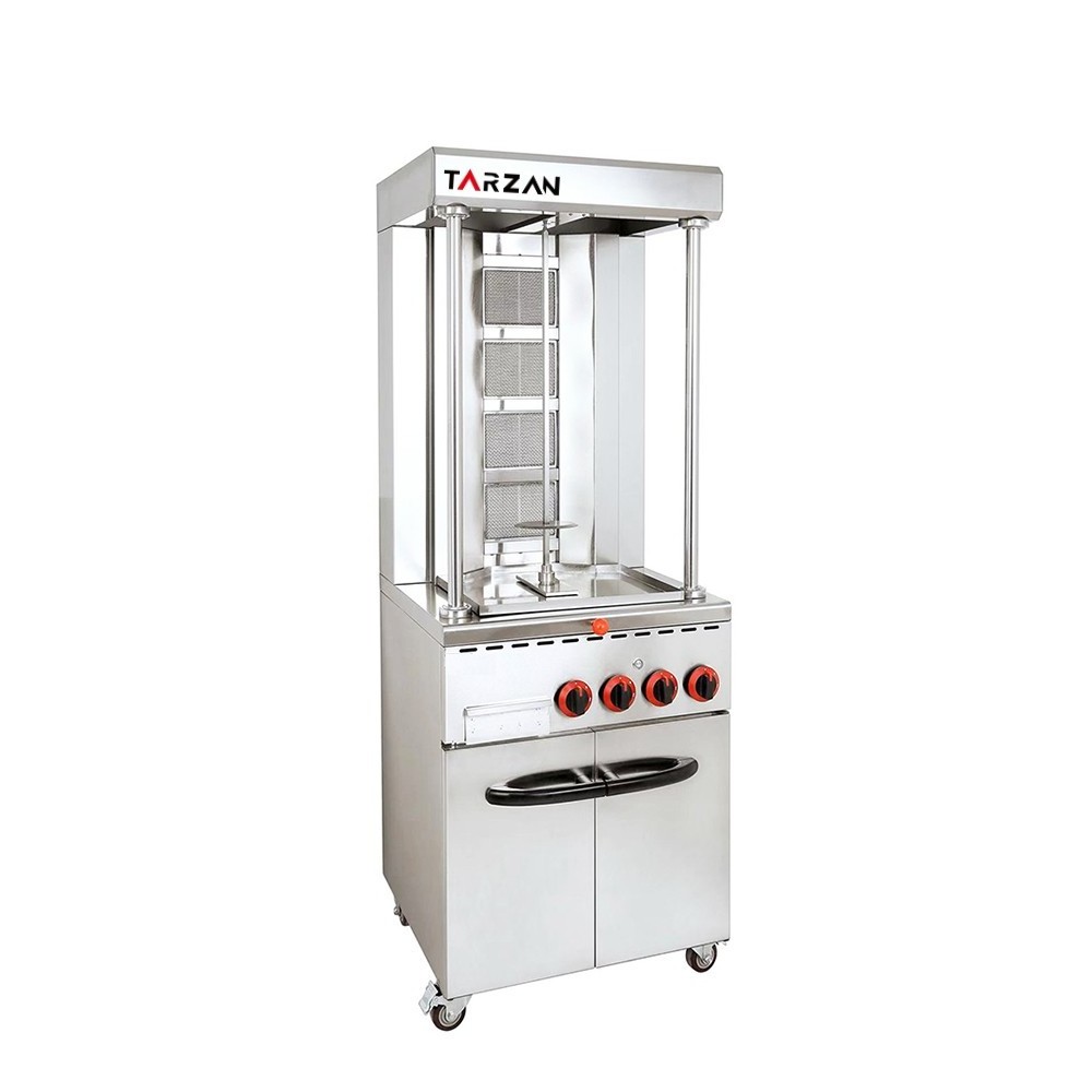 Wholesale Commercial Use Lpg Shawarma Machine Gas Burners Kitchen Restaurant Equipment Kabab Machine Gyro Grill