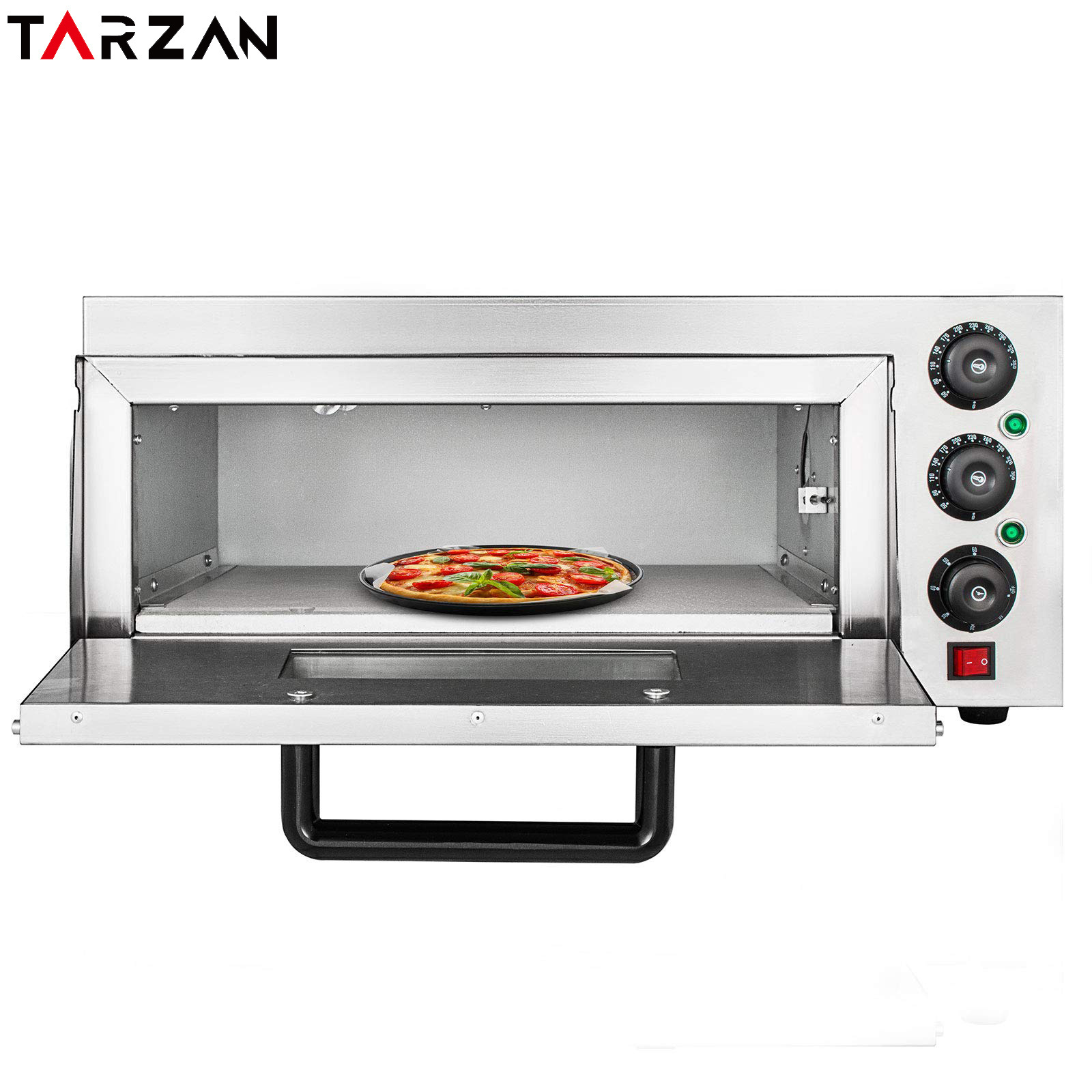 Commercial Single Layer Pizza Oven with Stone 400*400mm Ovens Pizza Bakery Kitchen Equipment One Deck Pizza Oven Electric