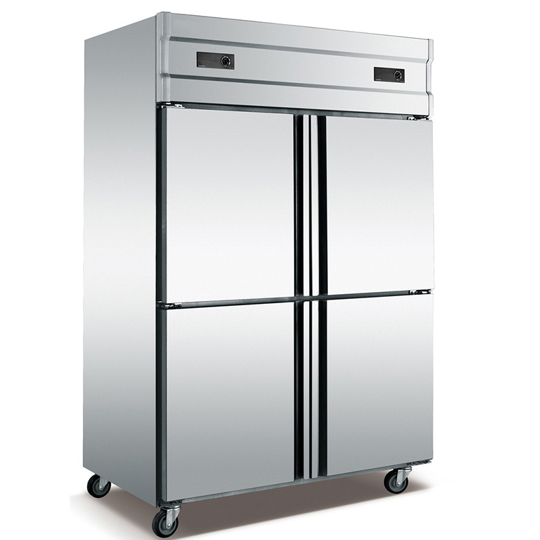 Vertical Freezer Commercial 4 Doors 1000L Refrigerators & Freezers Stainless Steel Kitchen Freezers