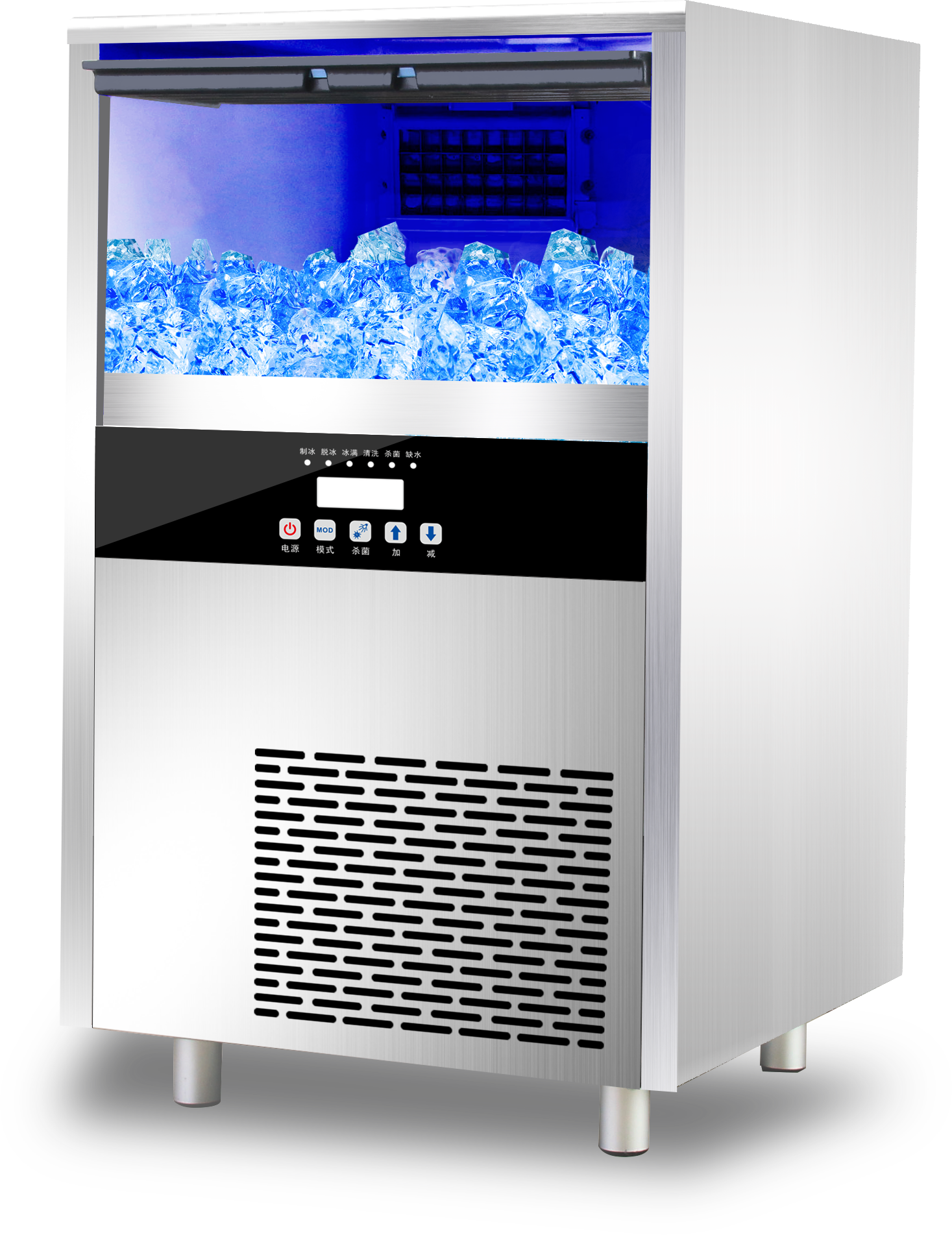 TARZAN wholesale price Commercial Ice Maker 335W Stainless Steel Ice Cube Maker Machine 132 lb Ice Making Machine