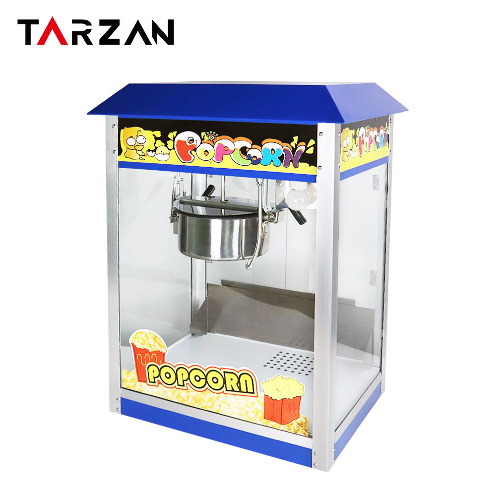 8OZ Commercial Movie Theater Popcorn Popper Gourmet Popcorn Maker Vending Machine With Non-stick Popcorn Kettle Warming Light