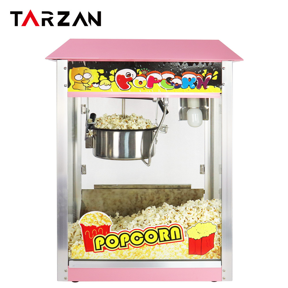 Factory Price CE Approved 8OZ Industrial Popcorn Maker Electric Commercial Popcorn Vending Machine with Cart