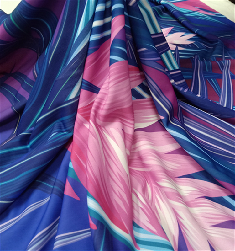 Printed 80% polyester 20% spandex fabric for swimwear