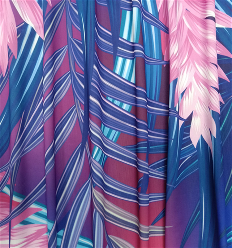 Printed 80% polyester 20% spandex fabric for swimwear