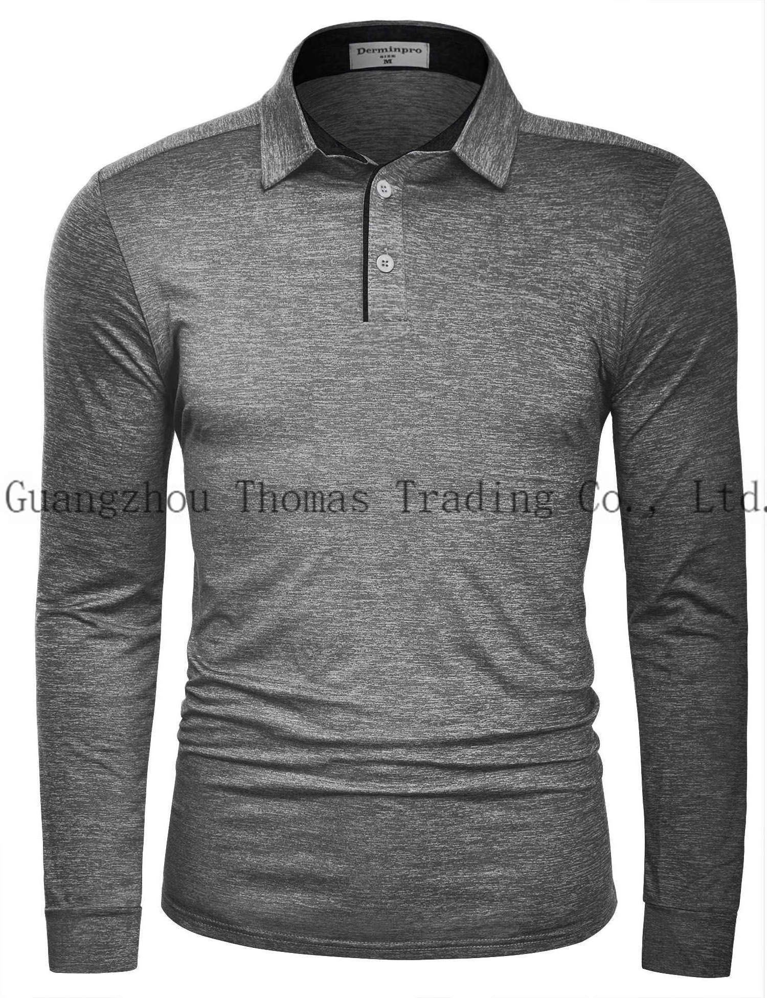 Wholesale Men's Polo Shirt Quick Dry Body Fit Athletic Golf Long Sleeve T Shirts