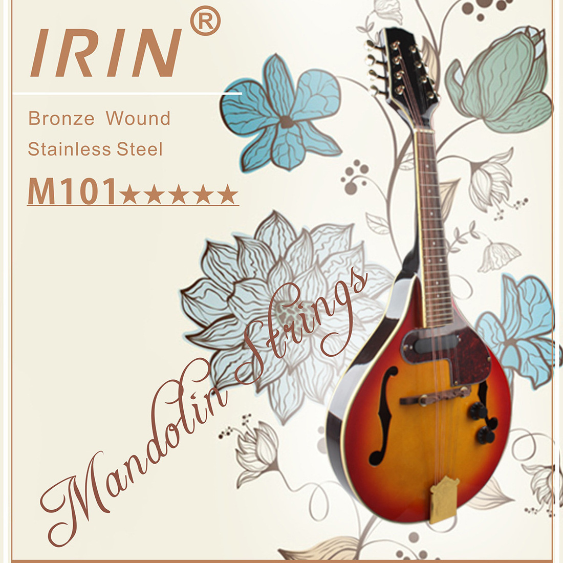 Authentic IRIN mandolin string M101 mandolin eight stringed piano stainless steel silk polished mandolin string wholesale