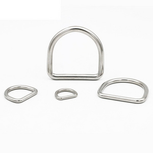 Wholesale Stainless Steel Rings Welded Seamless D Ring Hooks Bag Hardware Accessories Belt Buckle