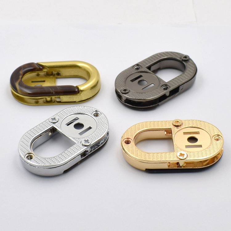 Metal decorative purse locks handbag lock magnetic closure lock for bags