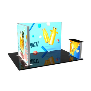 Trade show Show large size customizable floor-to-ceiling mobile stand backlit SEG portable frame LED light boxes