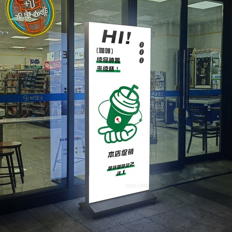 Store lightaluminum alloy poster tension fabric light box signage LEDbacklight frameless advertising interior foldable light box