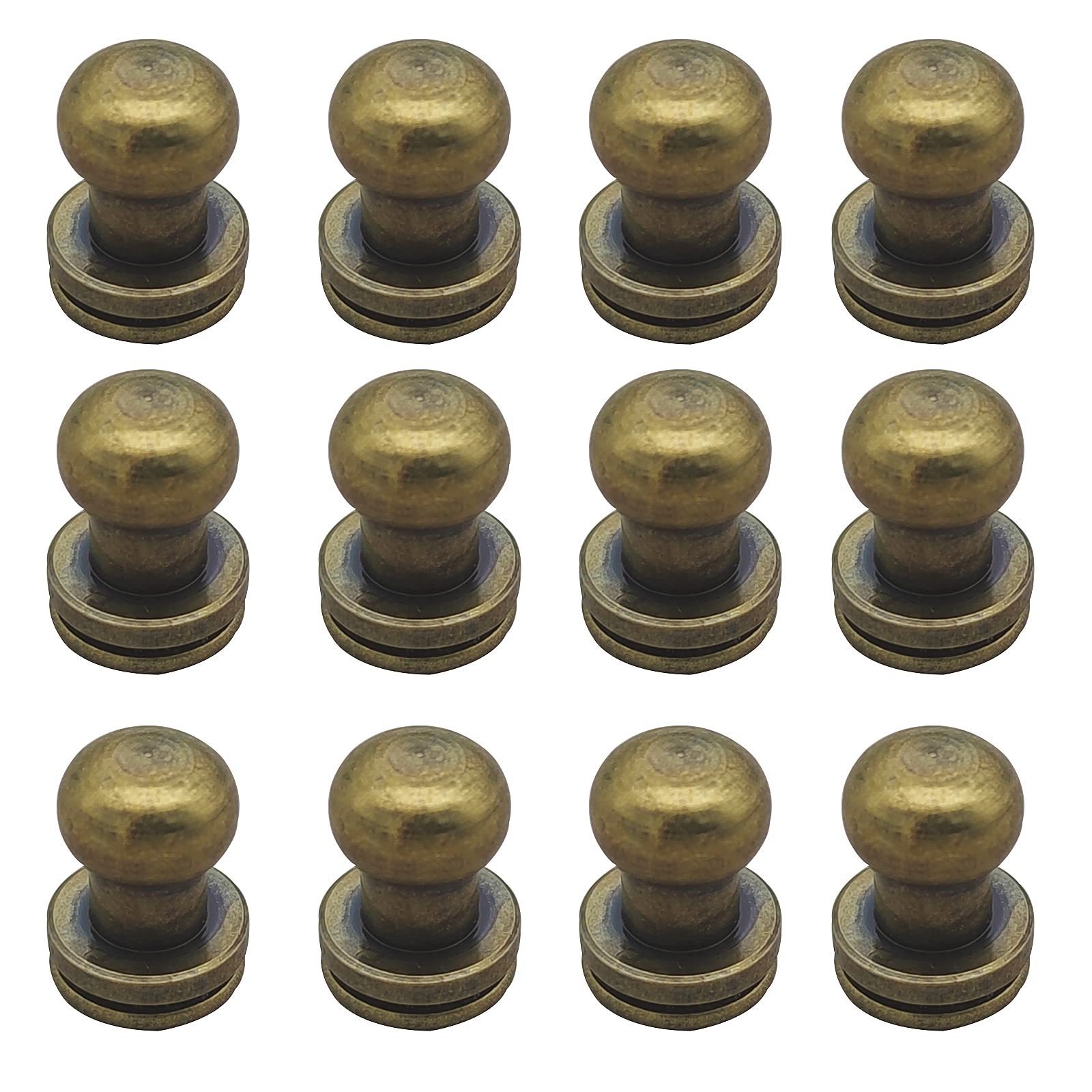 Round Head Button Phillips Screw Stud Rivet Craft Belt for DIY Craft Leather Craft Repairs Decoration