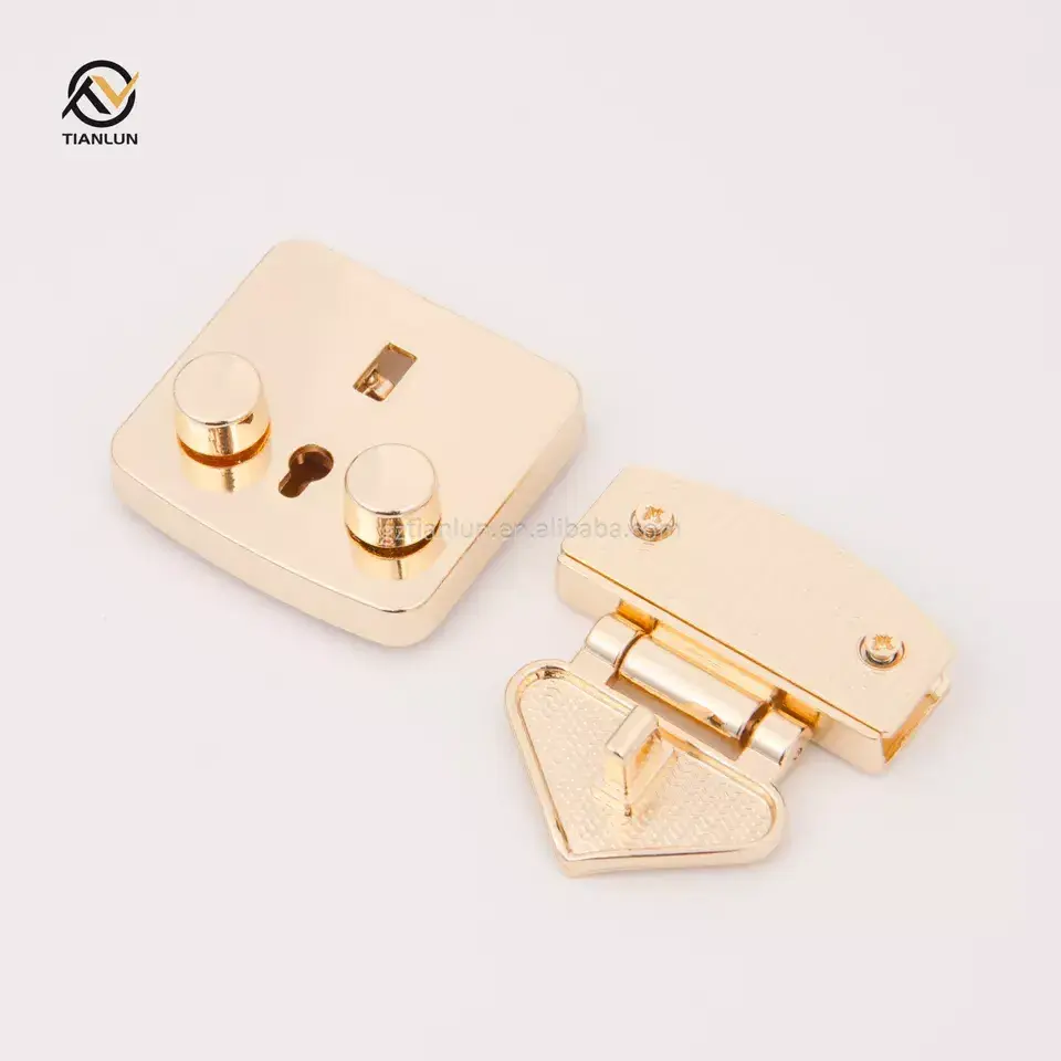 Leather Metal Purse Making Accessories Clasp Bag Closure Twist Turn Lock Magnetic Purse Lock And Clasps