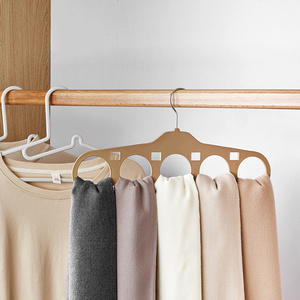 Home Clothes Rack hanging tie anti-deformation porous storage finishing scarf tie rack