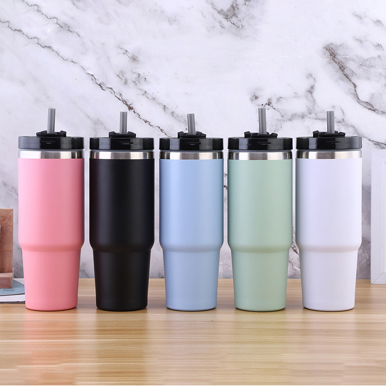 wholesale coffee insulated 20oz 30 double walled stainless steel vacuum  tumbler cups with lid and straw