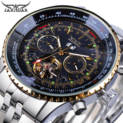 Jaragar Luxury Watch Fashion Waterproof Stainless Steel Band Watches new Men Wristwatch Mechanical Hot Sale Montre Homme