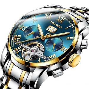 TEVISE 9005 Watch Top Luxury Business Tourbillon Waterproof Mens Wristwatches Hot Sale Automatic Mechanical Watches Men Wrist