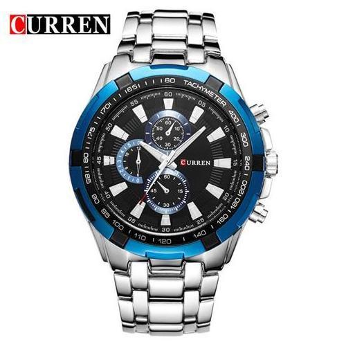 CURREN 8023 Men Wrist Watches Top Clock Sports Male Waterproof Steel Wristwatches Relojes Hombre Chronograph Men's Clock