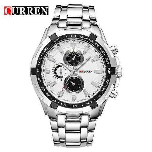 CURREN 8023 Men Wrist Watches Top Clock Sports Male Waterproof Steel Wristwatches Relojes Hombre Chronograph Men's Clock