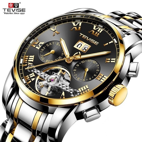 TEVISE 9005 Watch Top Luxury Business Tourbillon Waterproof Mens Wristwatches Hot Sale Automatic Mechanical Watches Men Wrist