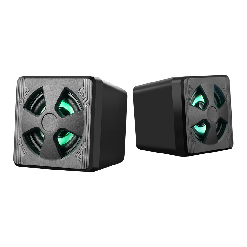 2.0 speaker,Notebook desktop computer mini USB 2.0 box speaker portable mobile phone speaker with LED light