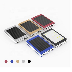 Wholesale Outdoor Solar Power Bank 80000mah 10000mah 20000MAH Customize Logo solar power bank 5000mah with camping light