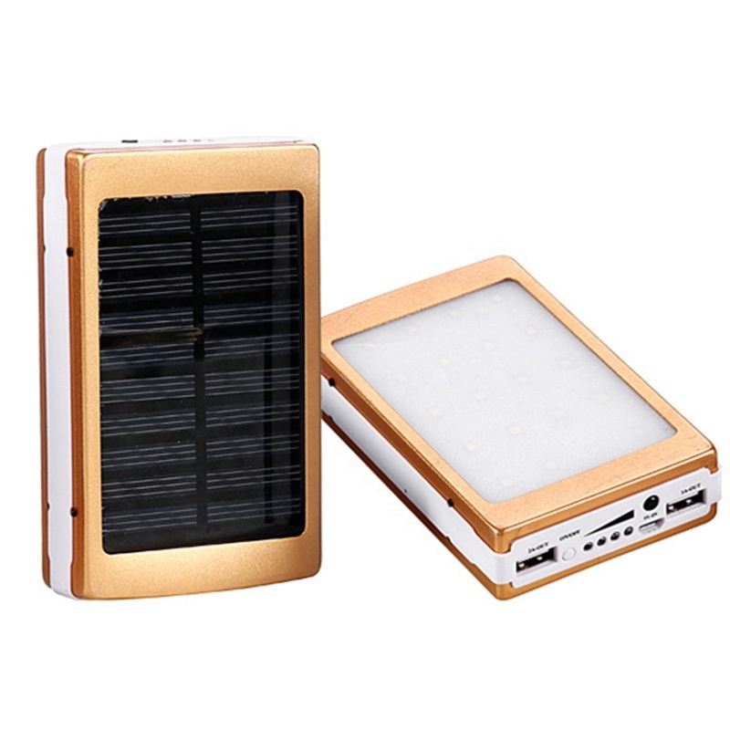 Wholesale Outdoor Solar Power Bank 80000mah 10000mah 20000MAH Customize Logo solar power bank 5000mah with camping light