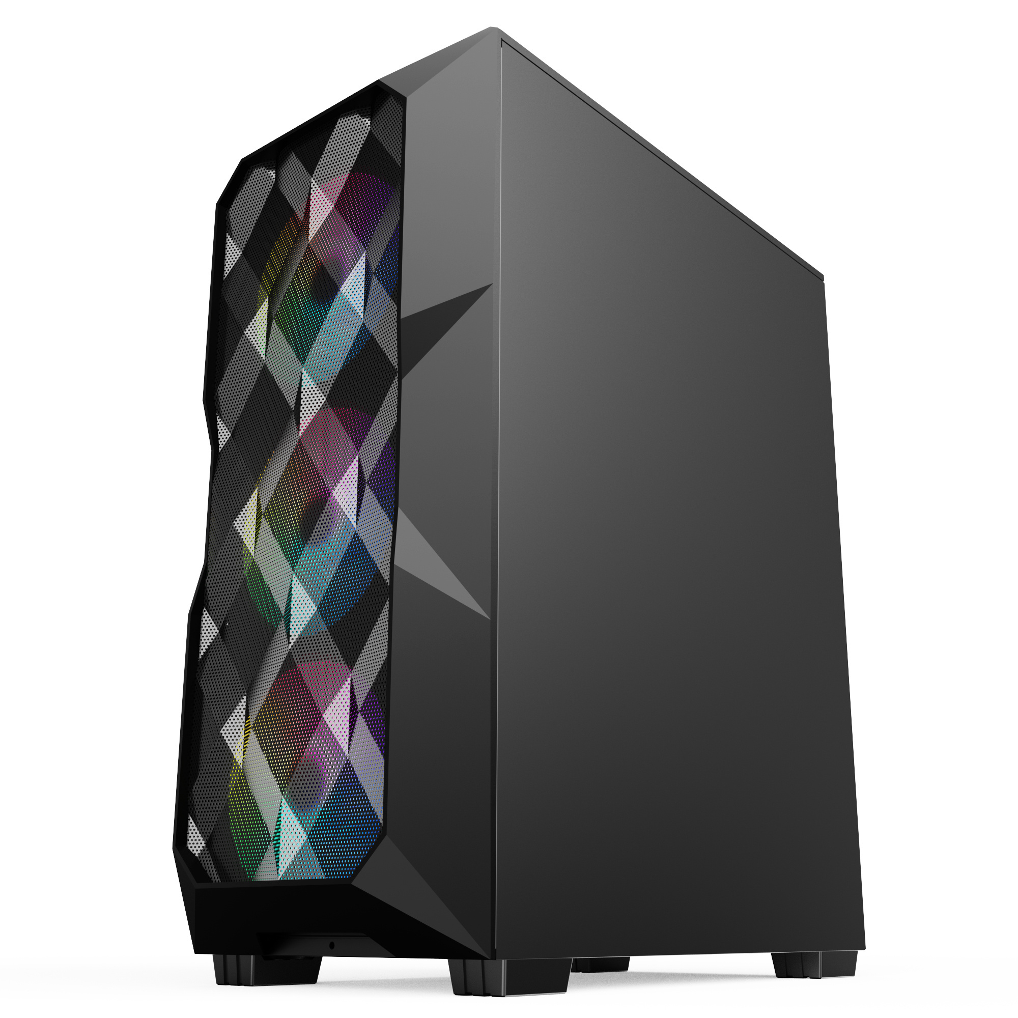 Mesh Front Panel Computer Gaming Case CPU Cabinets Gamer Computer Cases & Towers with RGB fans