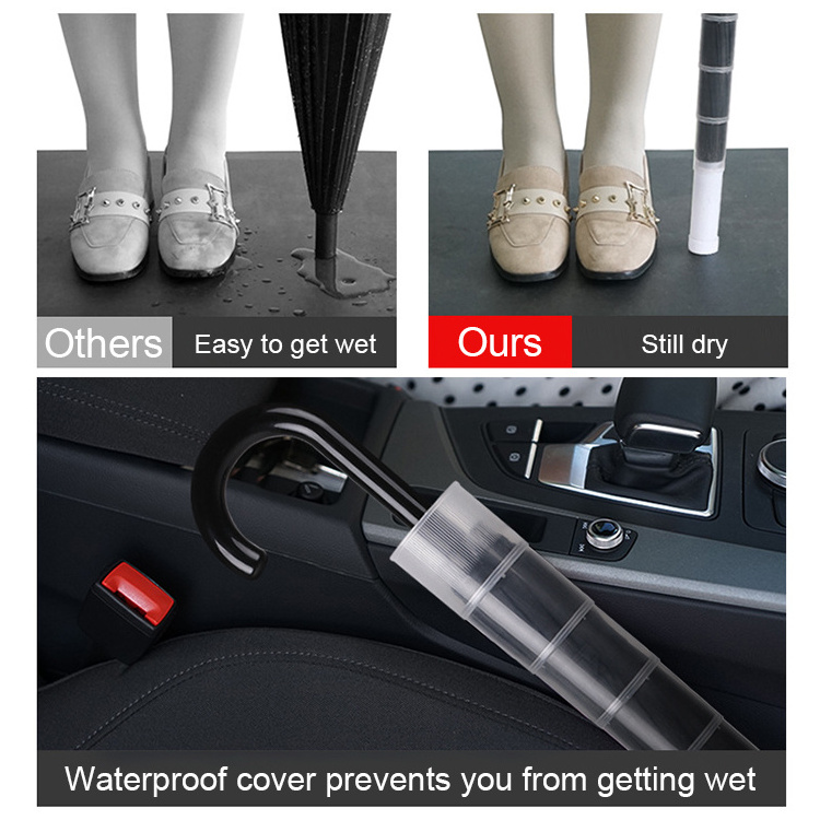 Promotional UV Waterproof Windproof Sun And Rain Umbrella Custom Logo Automatic Umbrella With Plastic Cover Cup