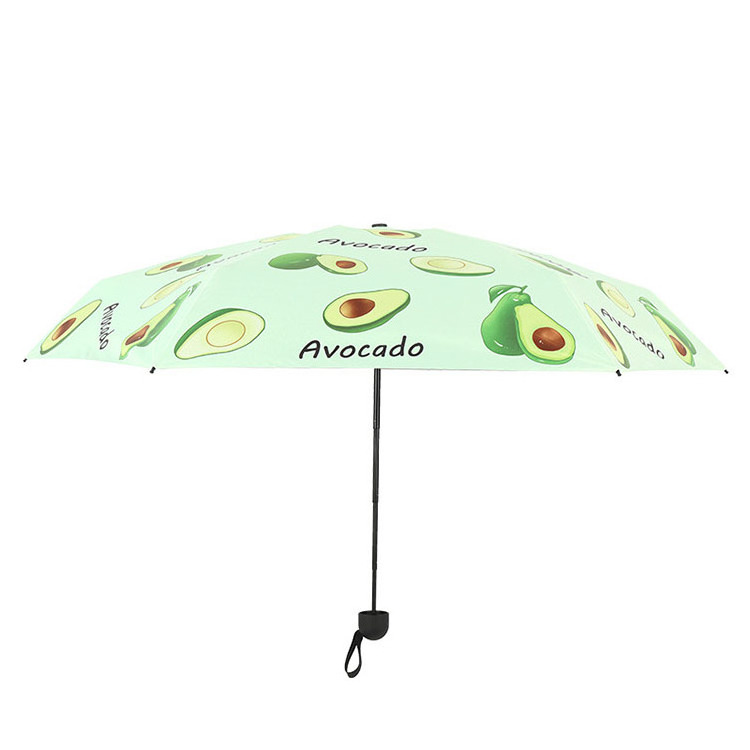 Factory Direct Supply Fruit Printing Cute Mini Capsule Pocket Umbrella with Prints