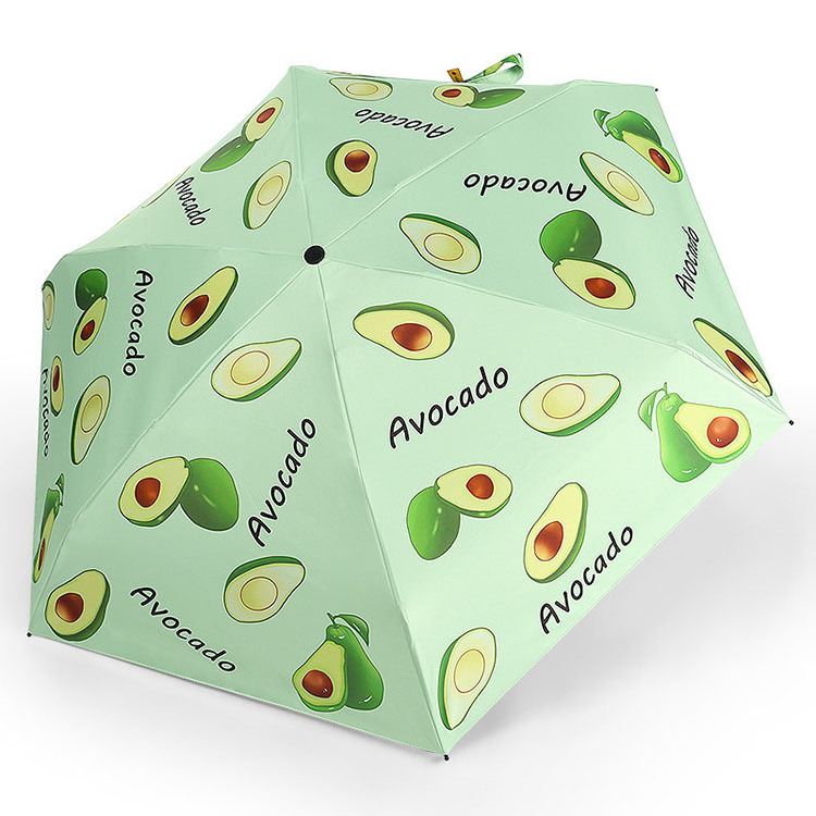 Factory Direct Supply Fruit Printing Cute Mini Capsule Pocket Umbrella with Prints