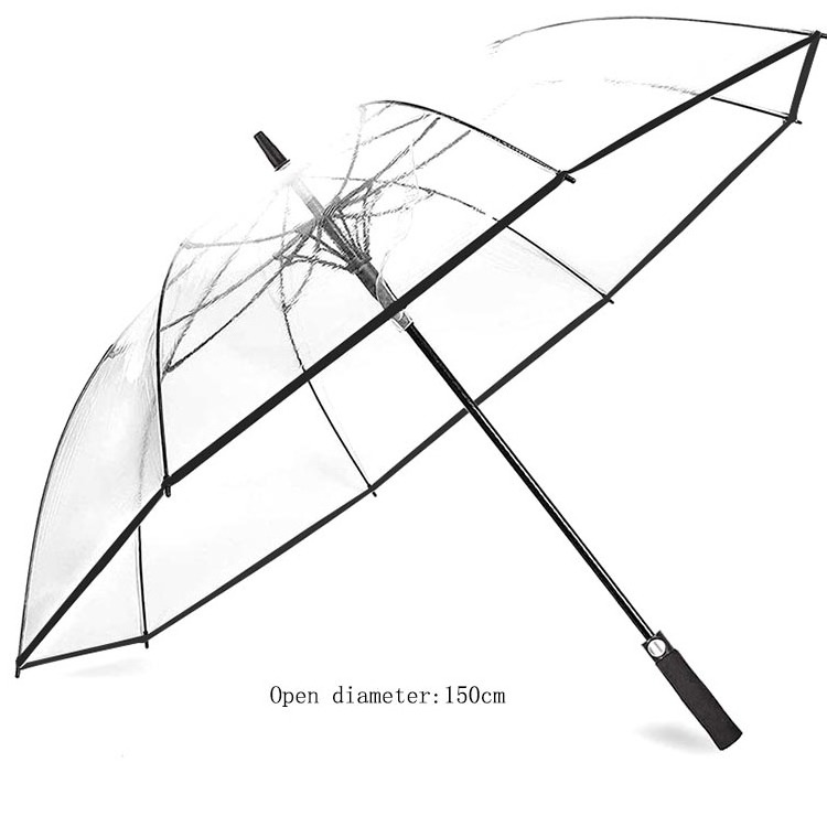 Large Size Clear Transparent Golf Umbrellas for the Rain