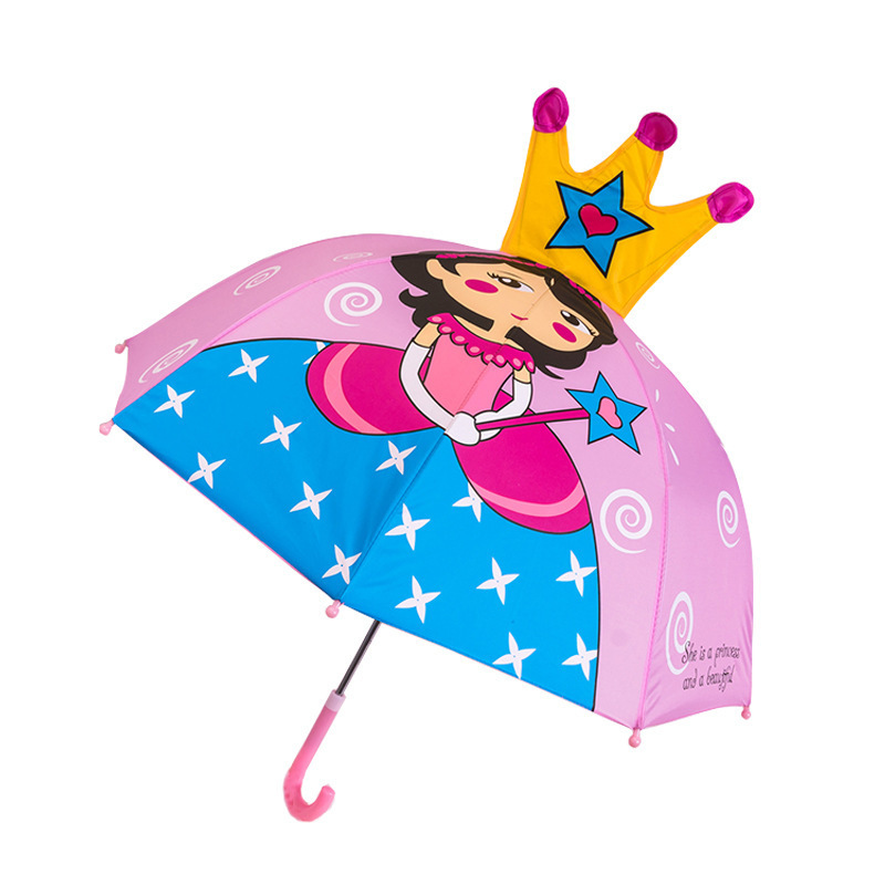 Cute Cartoon Umbrella Kids Animation Creative Long-handled 3D Ear Modeling Kids Umbrella For Children Boys Girl