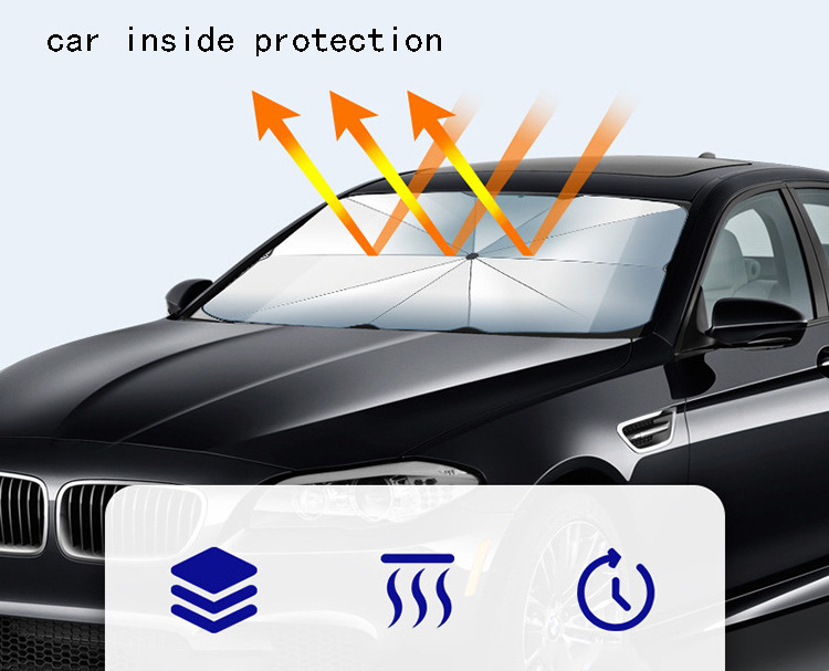 Sun UV Protection Car Umbrella Windshield Sunshade Car Front Side Window Umbrella For Car