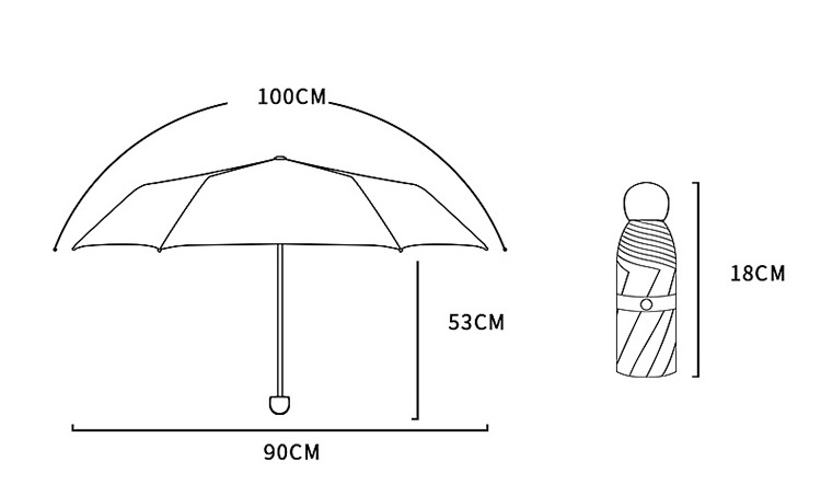 Fruit sun anti-UV sunny and rainy mini folding female capsule umbrella