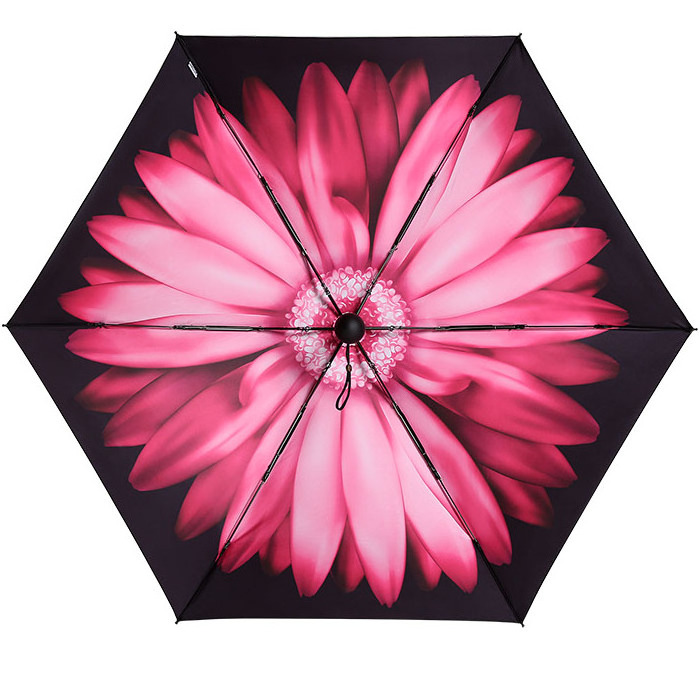 2024 New Design UPF50+ Flower Print Mini Capsule Umbrella with Logo for Customization