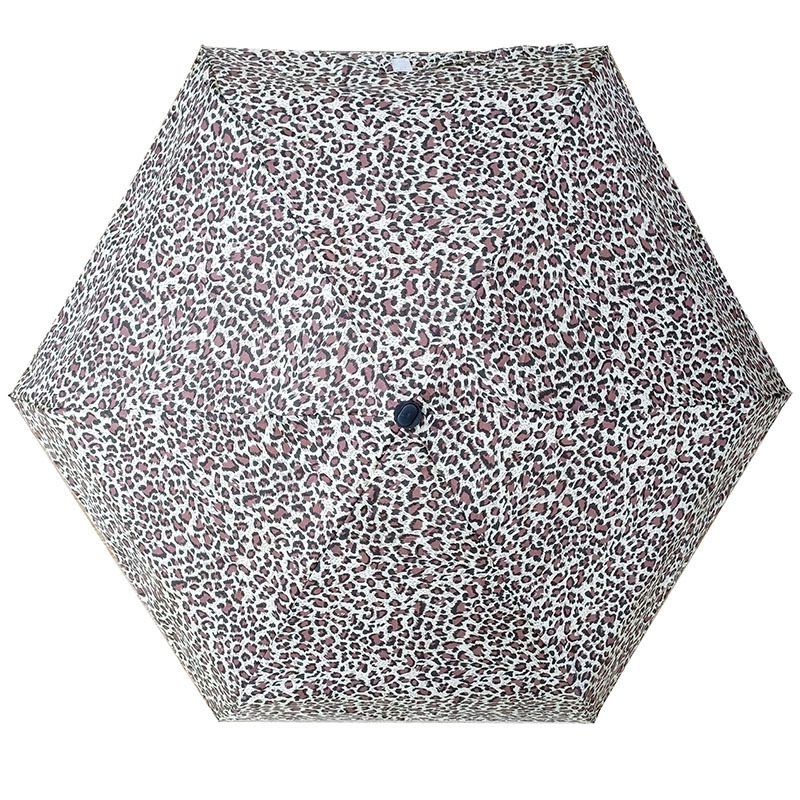 Trendy Classic Luxury Leopard Print Pocket Mini Umbrella Purse Fit Super Light Folding Umbrella