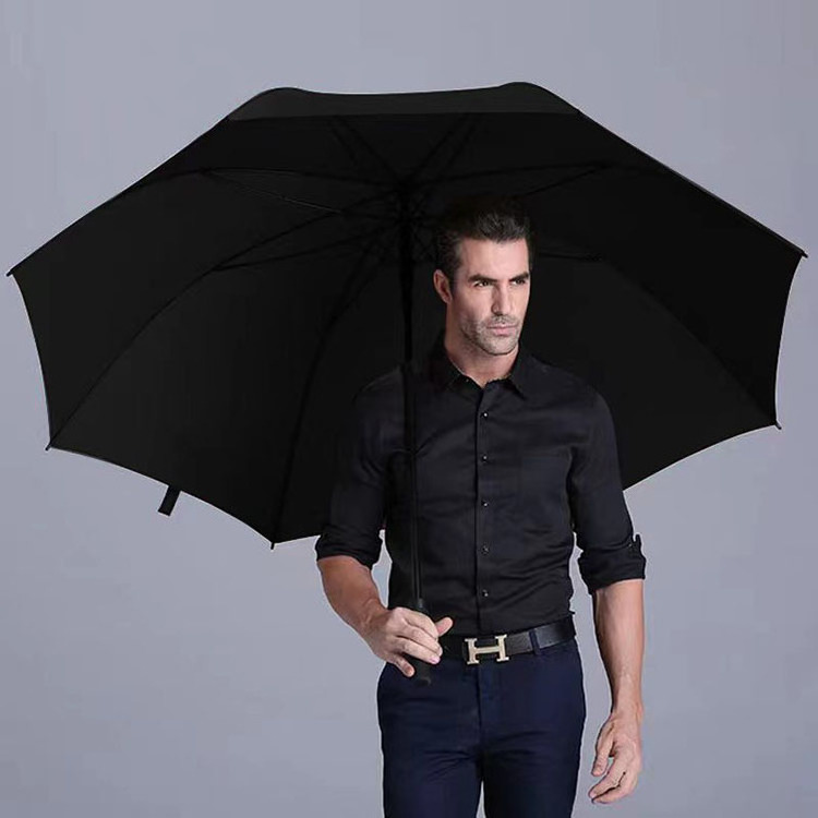 30 Inch Double Layers Golf Umbrella Super Large Heavy Duty Strong Wind Resistant Double Canopy Umbrella