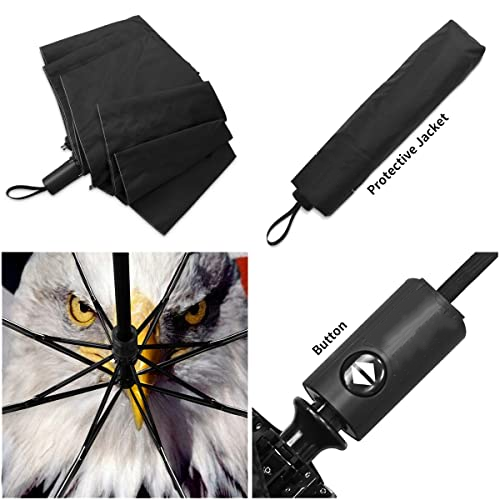 Patriotic American Eagle Auto Umbrella USA Flag 4th of July Umbrella Windproof Lightweight Compact Parasol Umbrellas with Logo