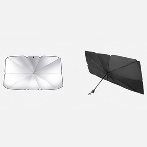 Factory Direct UPF50+ Silver Coating Sun UV Protection Sombrilla Para Carro Car Sunshade Umbrella