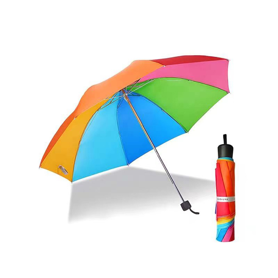 Sunny and Rainy Umbrella Rainbow umbrella high quality Promotional windproof and waterproof Manual umbrella