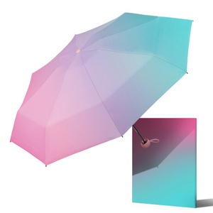 Gradient customize elegant pocket mini foldable portable capsule parasol umbrella