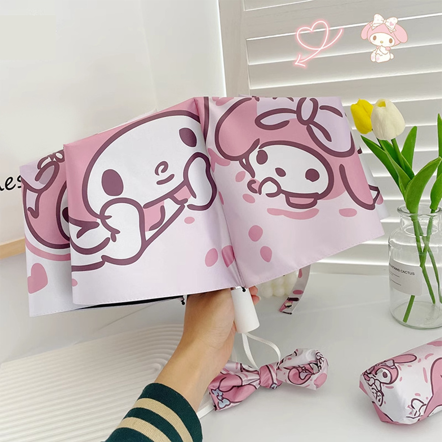 Cartoon Melody Printed Rainy Sunny Umbrella Sun And UV Protection Folding Umbrella