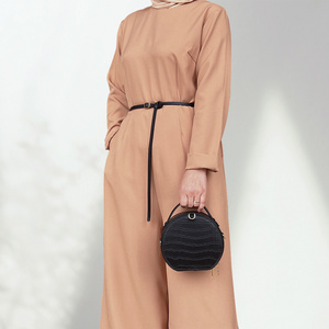  2023 Fashion Women Modest Solid Color Islamic Muslim Clothing Jumpsuit