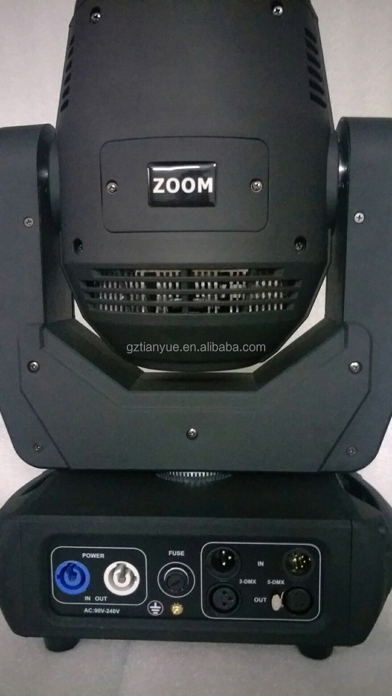 2019 whole sale China stage lights factory LED 250W zoom+beam+spot gobo led dmx beam wash moving head lights